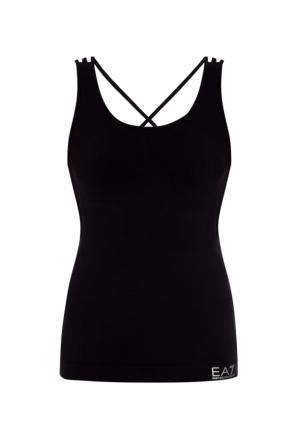 Sports top with decorative straps, zdjęcie 1 Sports top with decorative straps od EA7 Emporio Armani